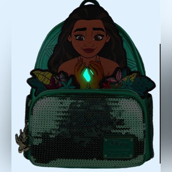 Exclusive: Moana Heart of Te Fiti Sequins Mini Backpack. - Picture 3 of 5